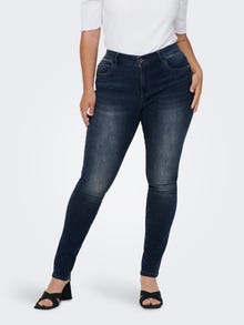 ONLY Curvy CARSally Reg Skinny Fit Jeans -Blue Black Denim - 15237849