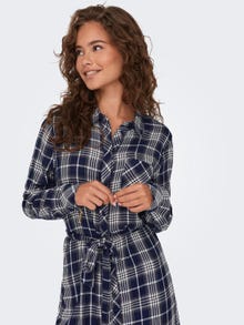 ONLY mini Checked Dress -Dress Blues - 15238033
