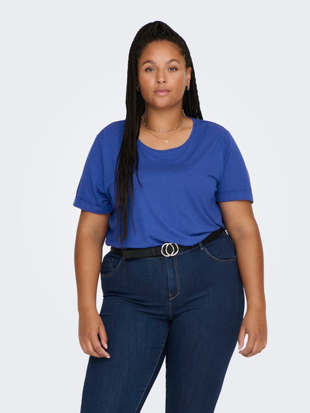 ONLY Curvy solid colored T-shirt - 15238147