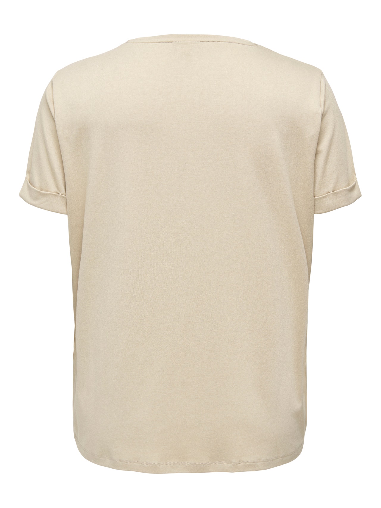 ONLY Einfarbiges Curvy T-Shirt -Humus - 15238147