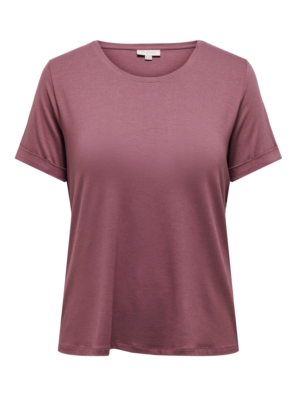 Tablet jas Verouderd Curvy effen gekleurd T-shirt | Midden Paars | ONLY®