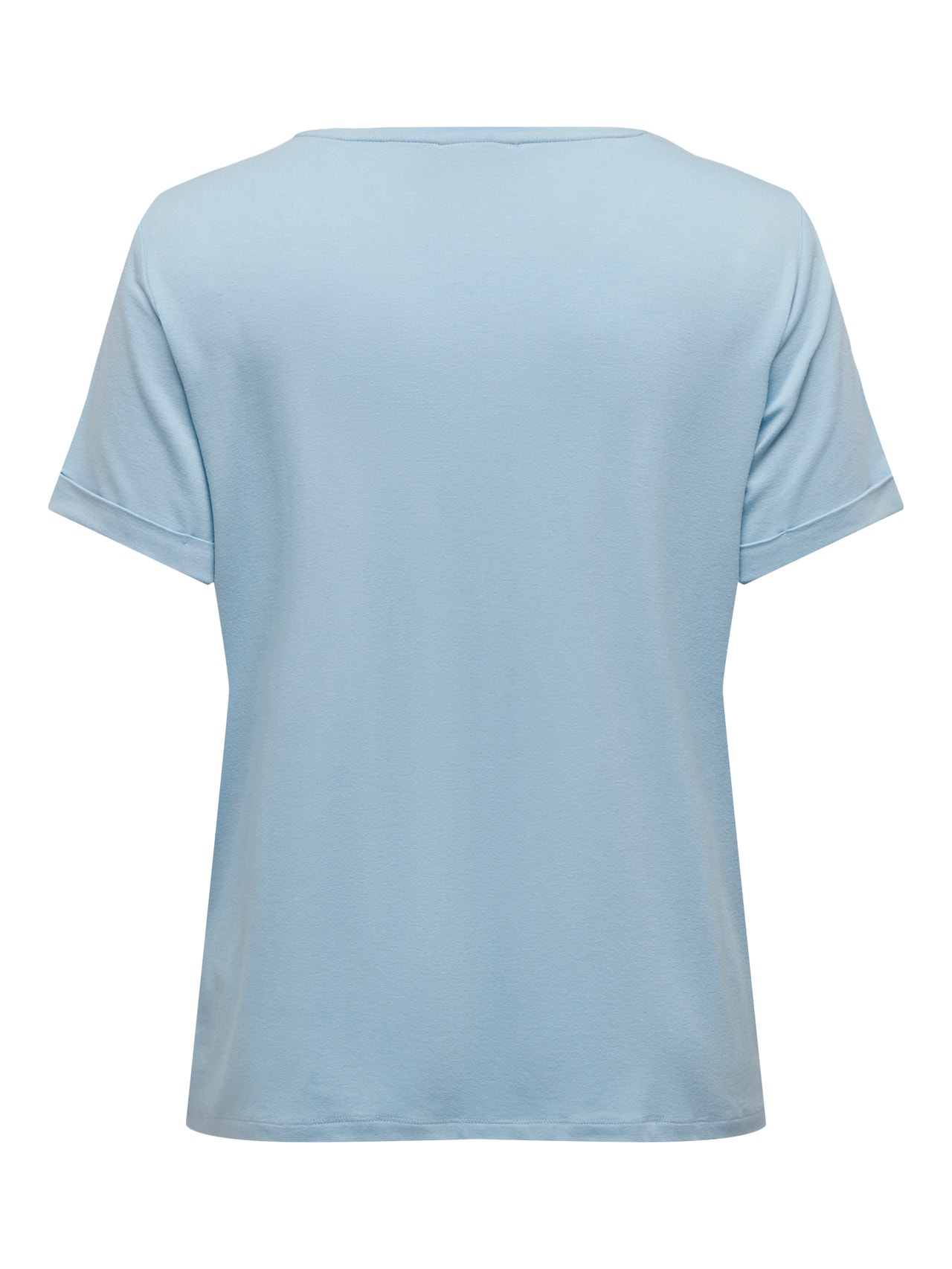ONLY Curvy effen gekleurd T-shirt -Powder Blue - 15238147