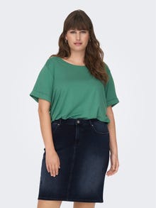 ONLY Einfarbiges Curvy T-Shirt -Bottle Green - 15238147