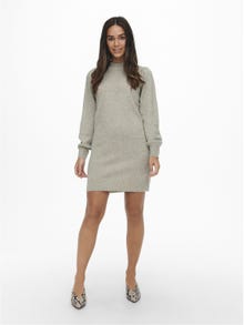 ONLY Loose Fit High neck Volume sleeves Short dress -Chateau Gray - 15238237