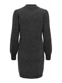 ONLY Loose Fit High neck Volume sleeves Short dress -Dark Grey Melange - 15238237