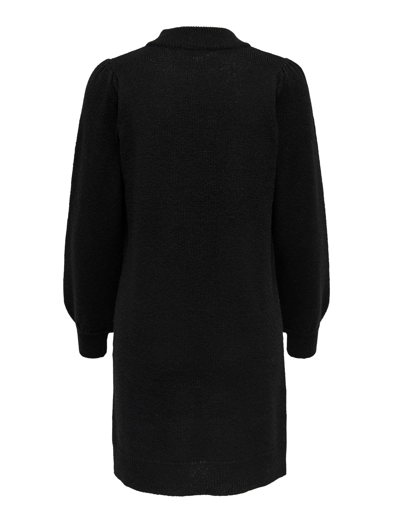 ONLY® dress Black | Loose Volume sleeves Fit | High Short neck