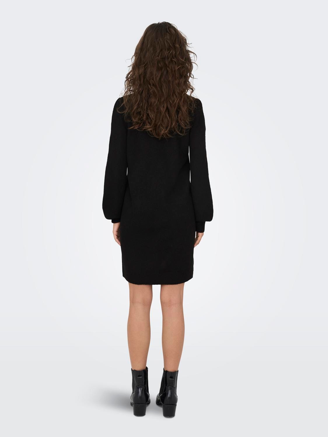 ONLY Højhalset Strikket kjole -Black - 15238237
