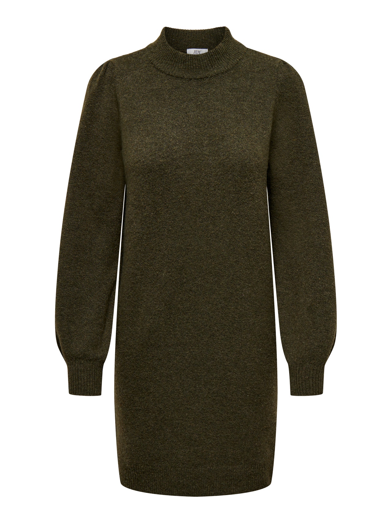 ONLY Loose Fit High neck Volume sleeves Short dress -Dark Olive - 15238237