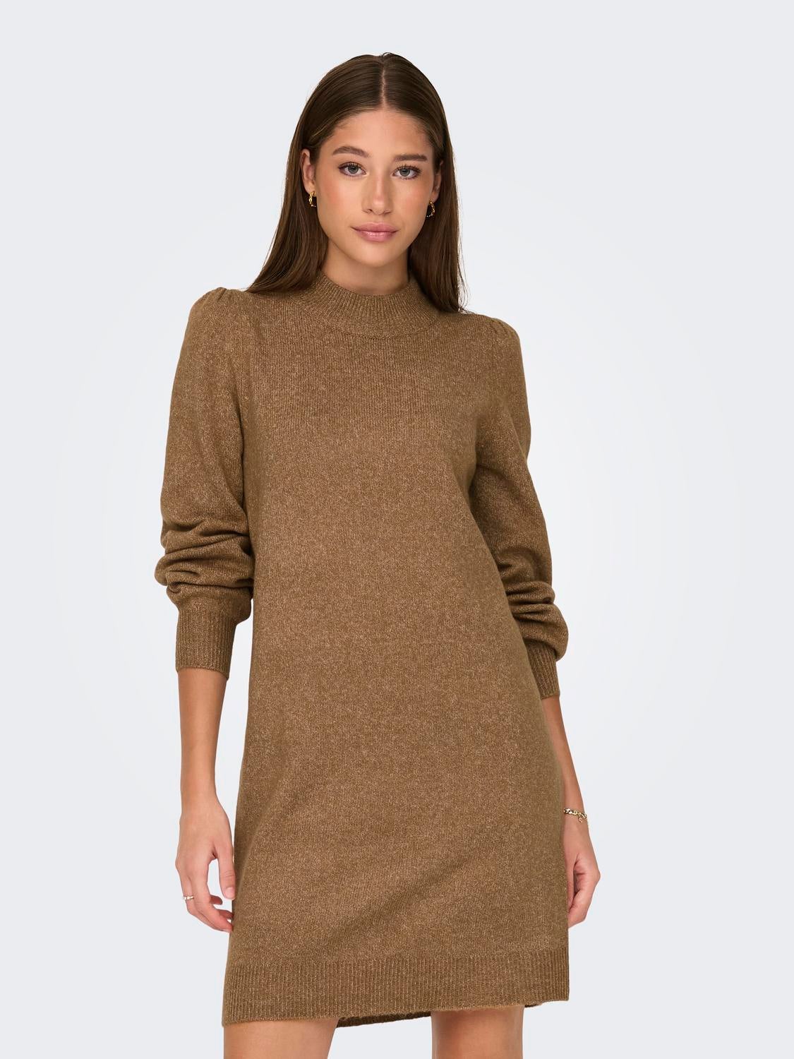 High neck clearance loose dress