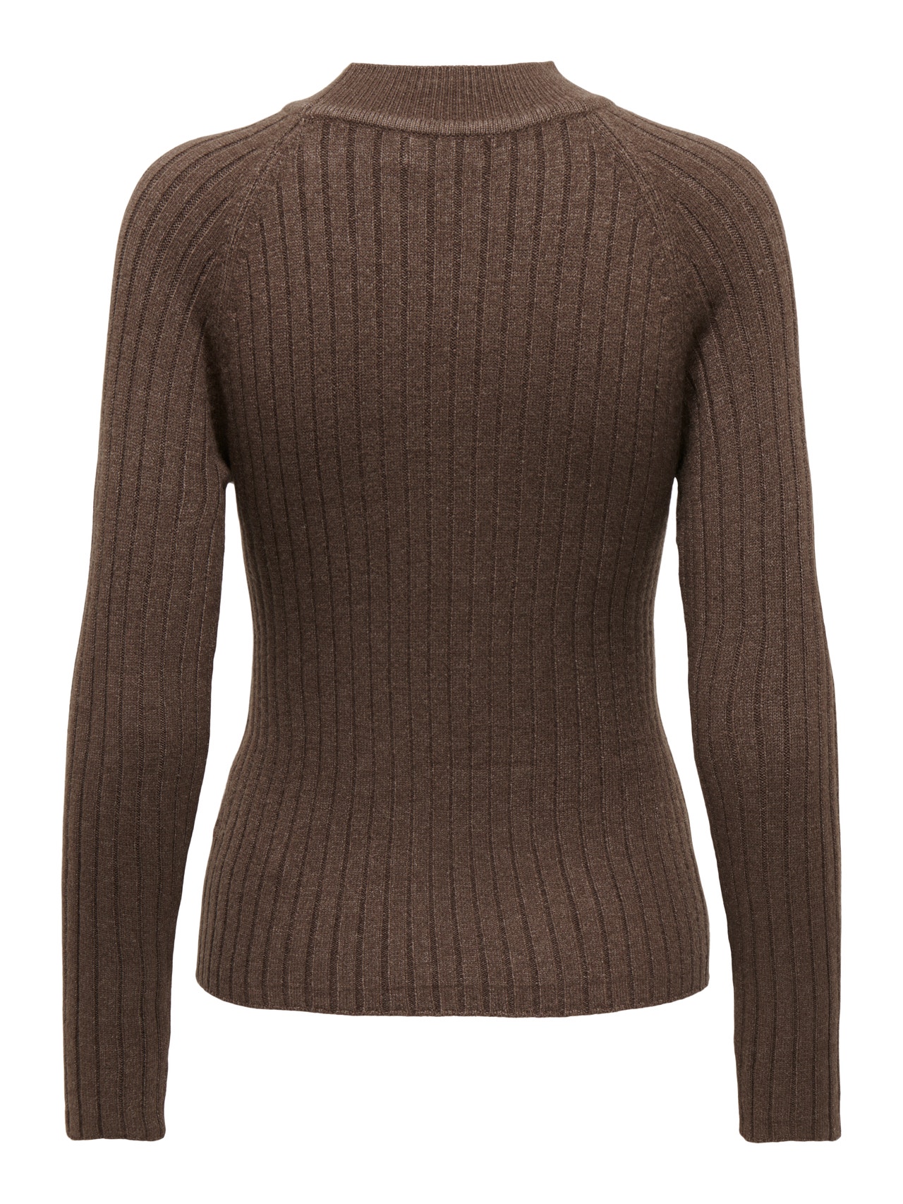 ONLY Gerippter Strick- Pullover -Chocolate Brown - 15238267