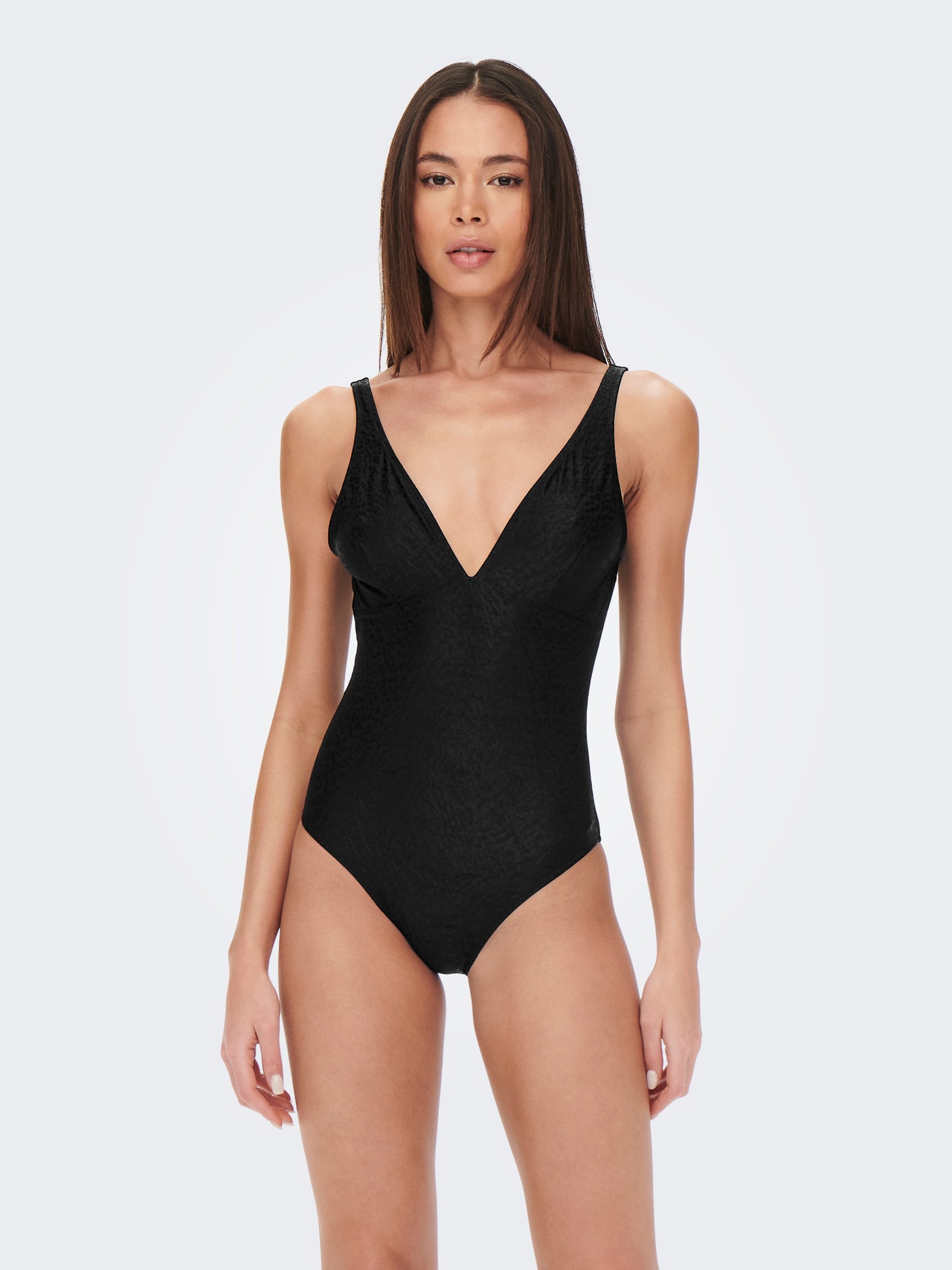 ONLY V-neck Swimsuit -Black - 15238315