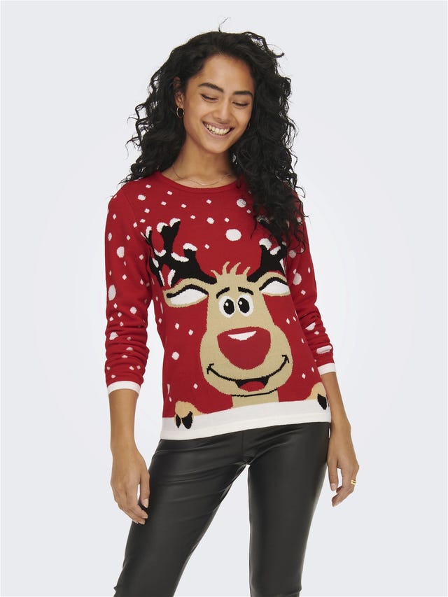 ONLY Knitted Christmas Pullover - 15238375