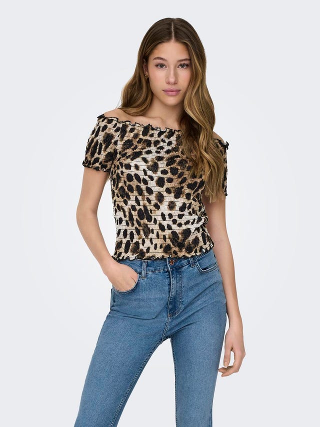 ONLY Leopard topp - 15238561