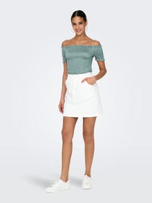 ONLY Off shoulder top med smock -Chinois Green - 15238561