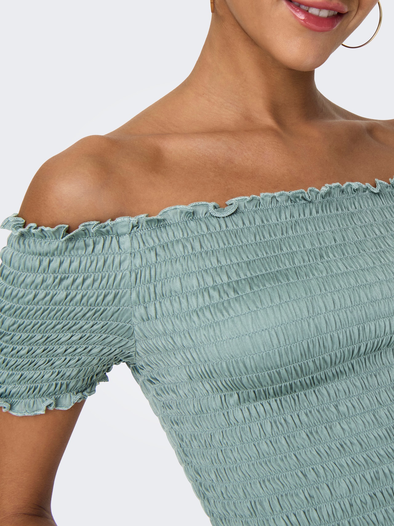 ONLY Off shoulder top -Chinois Green - 15238561