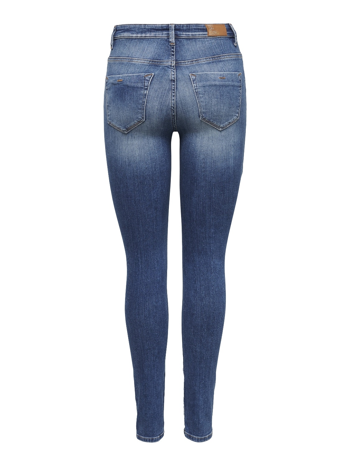 ONLY Skinny Fit Hohe Taille Jeans -Medium Blue Denim - 15239060