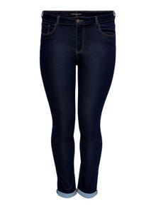 ONLY Skinny Fit Mid waist Destroyed hems Jeans -Dark Blue Denim - 15239071