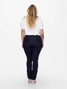 ONLY Curvy CarVicky life reg Slim fit-jeans -Dark Blue Denim - 15239071