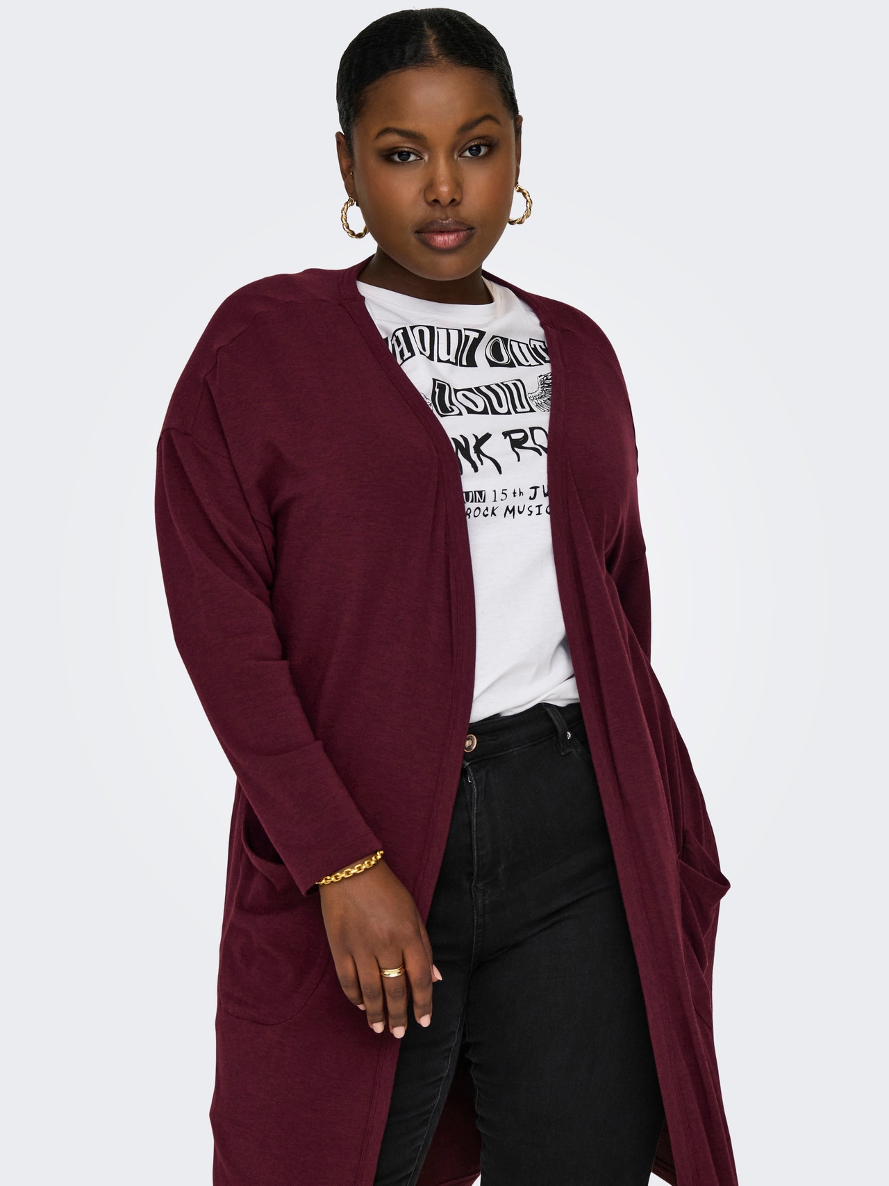 ONLY Curvy lang Cardigan -Port Royale - 15239098