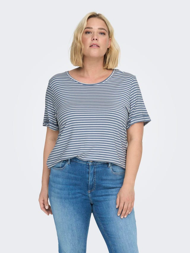 ONLY Curvy fold up T-shirt - 15239109