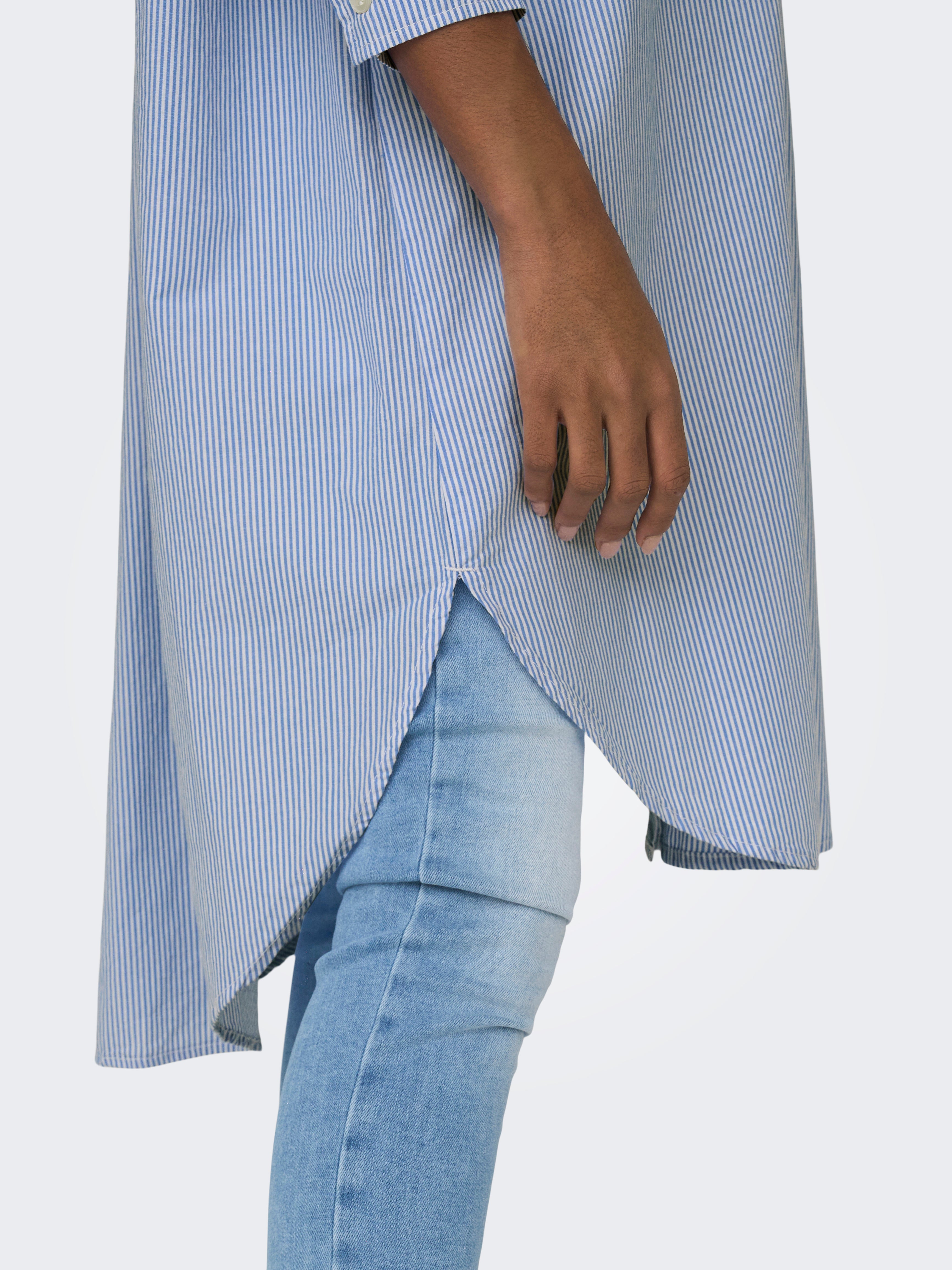 Long Shirt With ONLY® White Sleeves 3/4 | 