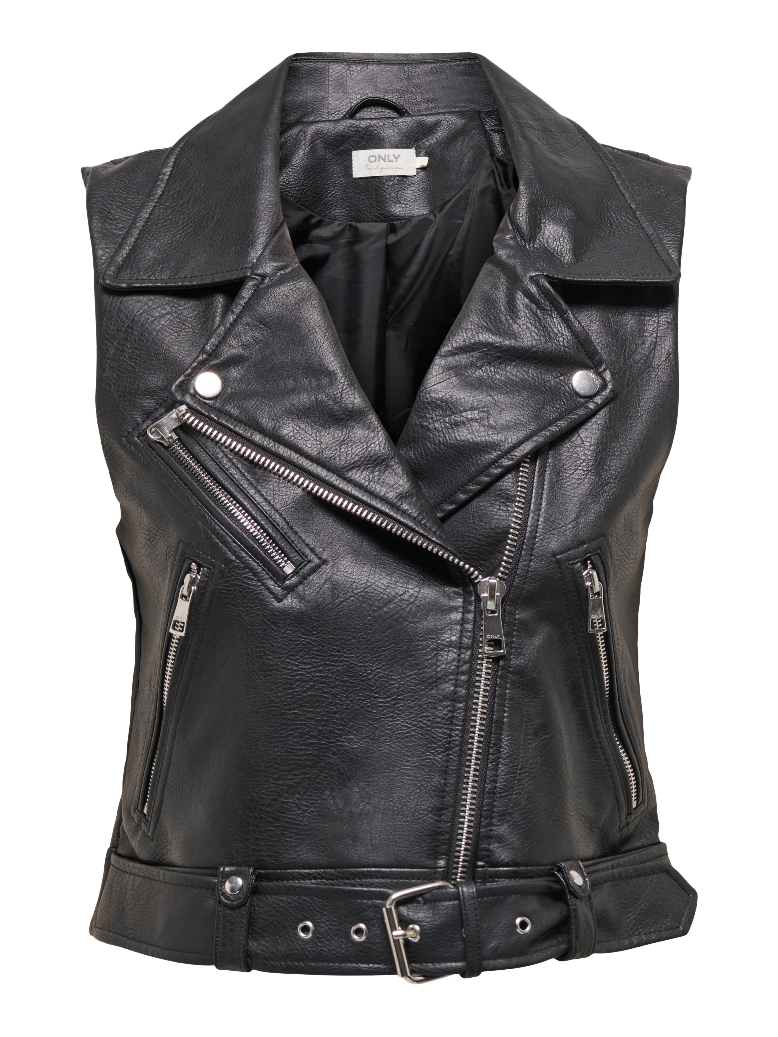Veste Courte Veste Sans Manche En Cuir Gilet Simili Cuir Femme