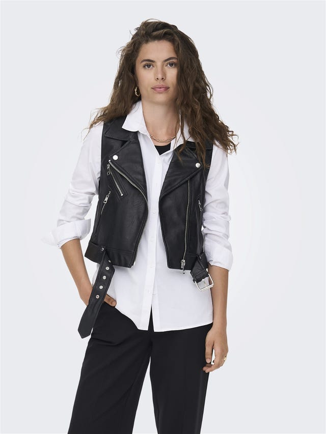 ONLY Faux leather Waistcoat - 15239240