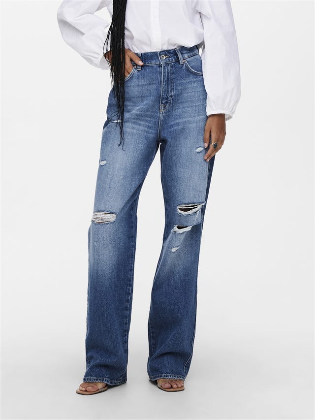 ONLY Loose Fit High waist Ripped hems Jeans - 15239241