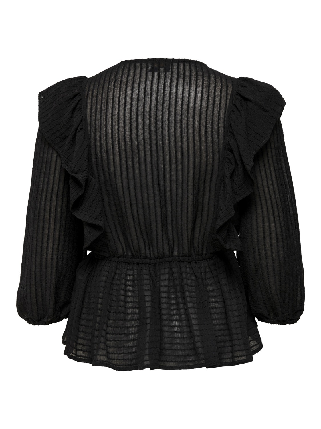 ONLY Wrap frill Top -Black - 15239286