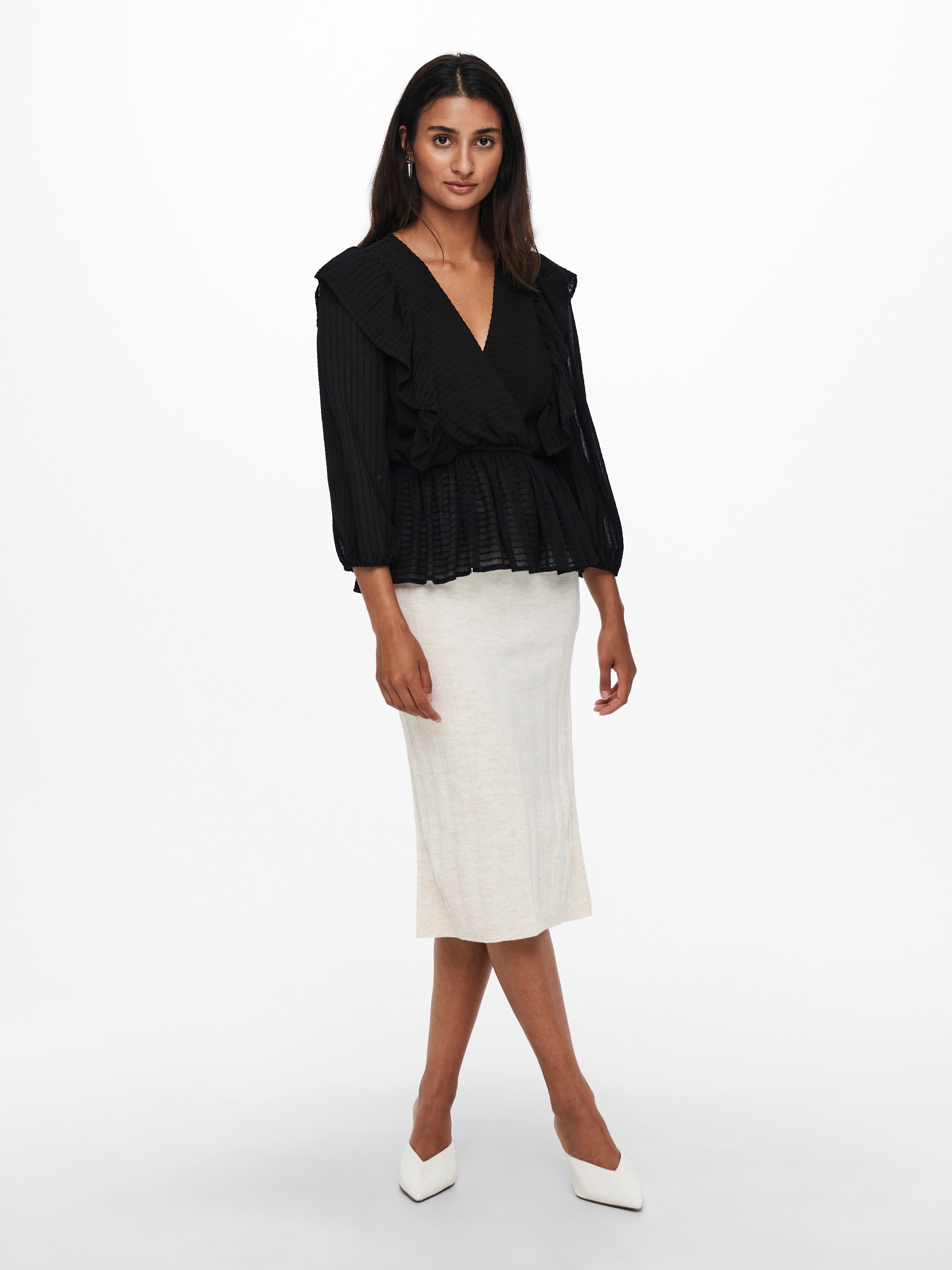 売れ筋商品|||ビーヤング シャツ レディース トップス BYSILVA ONECK BLOUSE - Blouse - black CHIFFON BLOUSE WITH STRING(S Black): Vintage 1.2｜THE SHOP