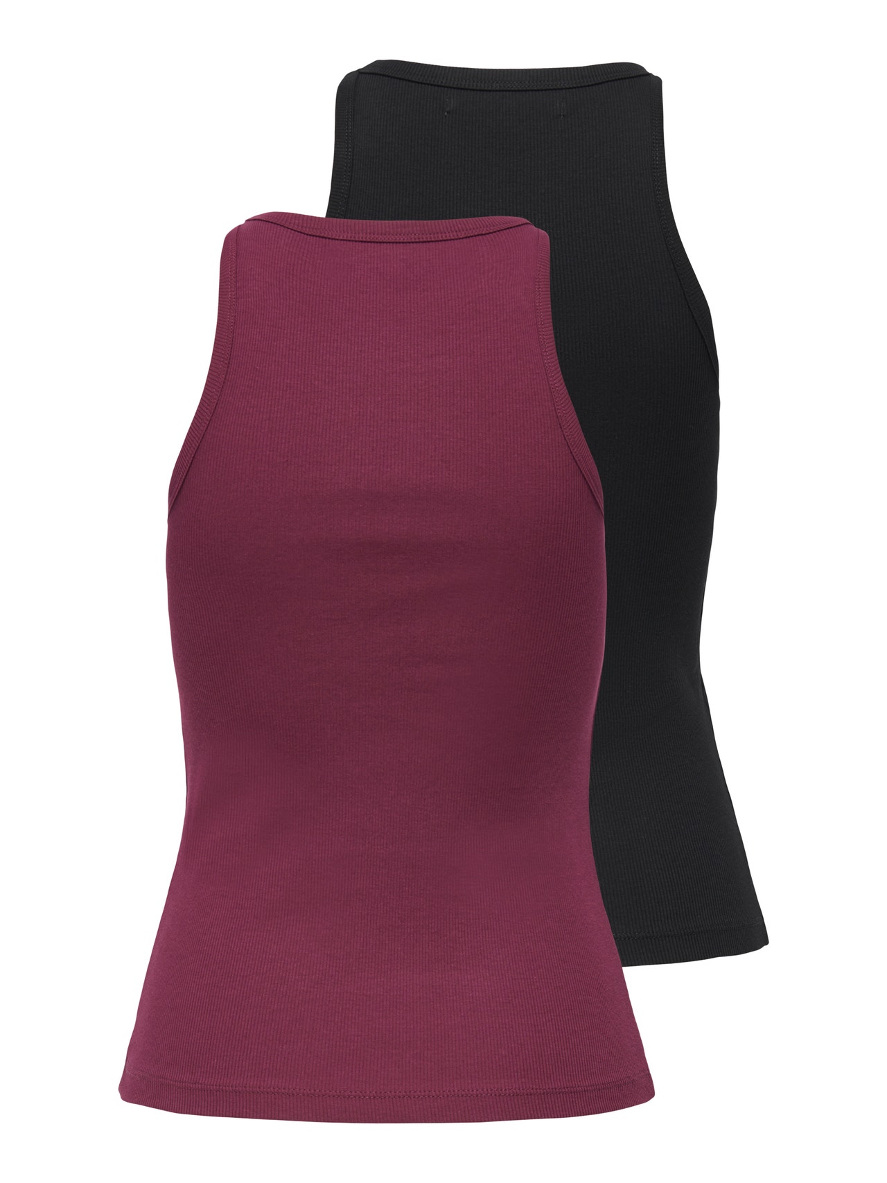 ONLY ONLLINDSAY 2-pack Canottiera -Windsor Wine - 15239781