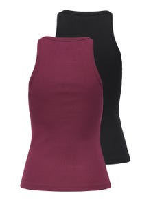 ONLY ONLLINDSAY 2-pack Canottiera -Windsor Wine - 15239781