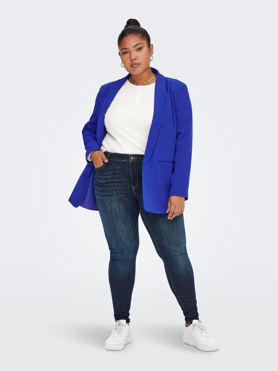 Curvy classic Blazer | Dark Blue | ONLY®