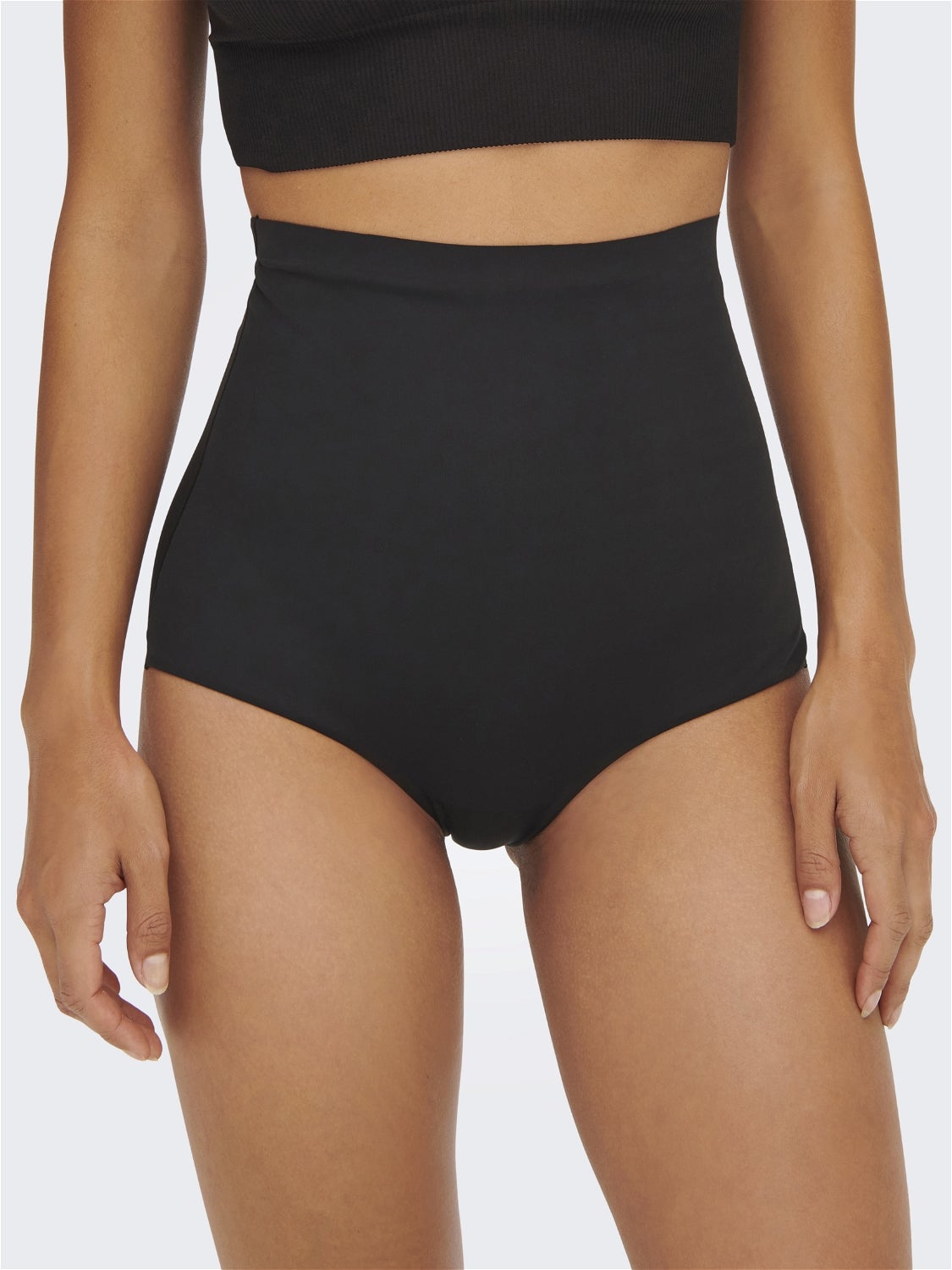 3-pack naadloos high-waist Slips, Zwart