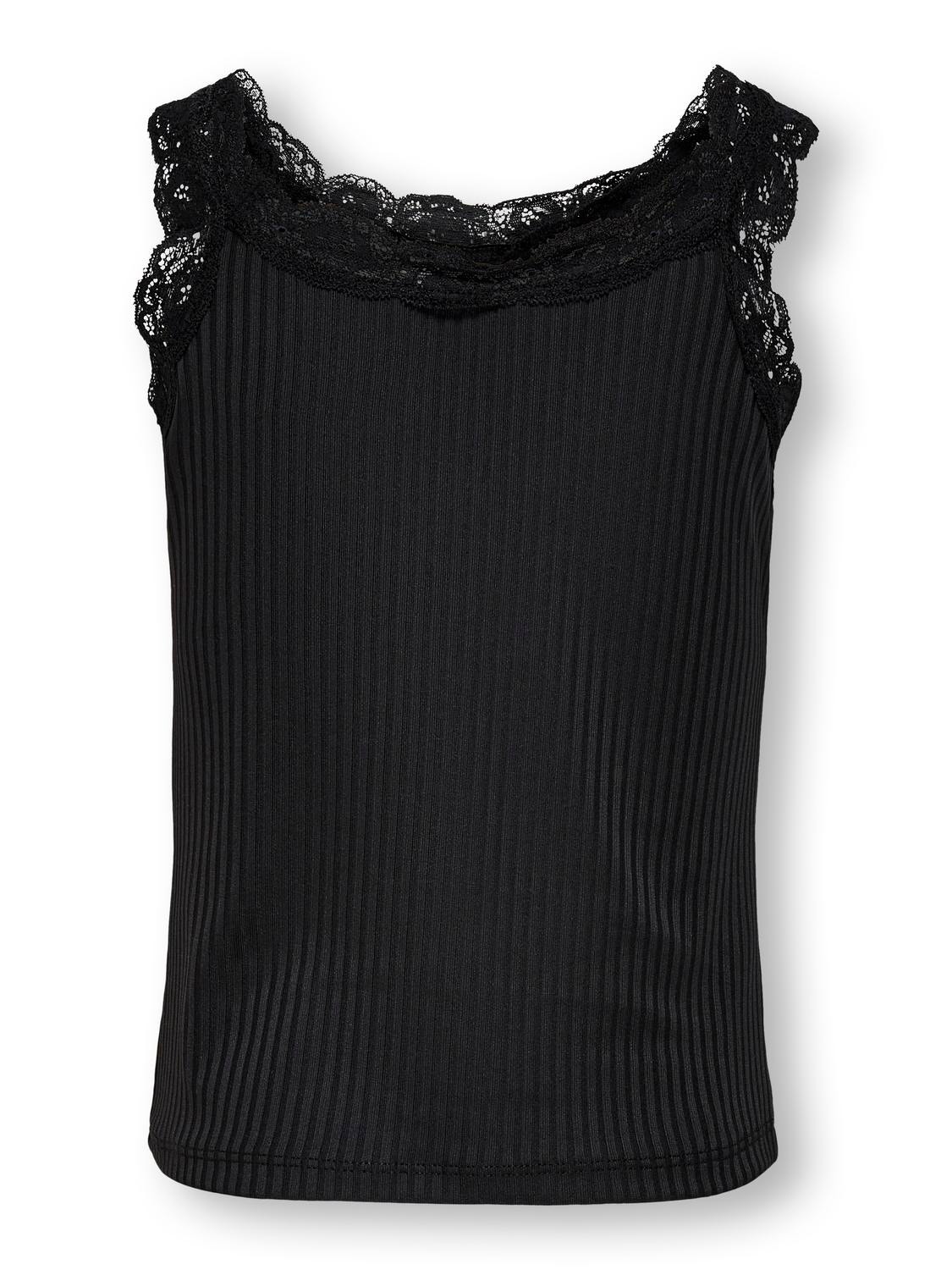 ONLY Lace detail Top -Black - 15240741