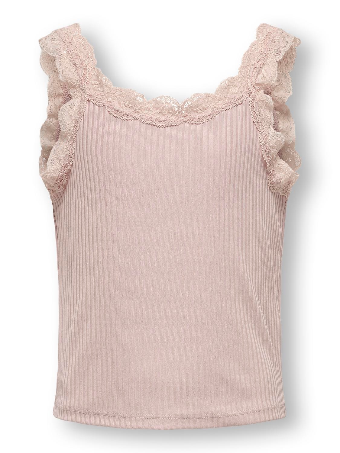ONLY Lace detail Top -Adobe Rose - 15240741