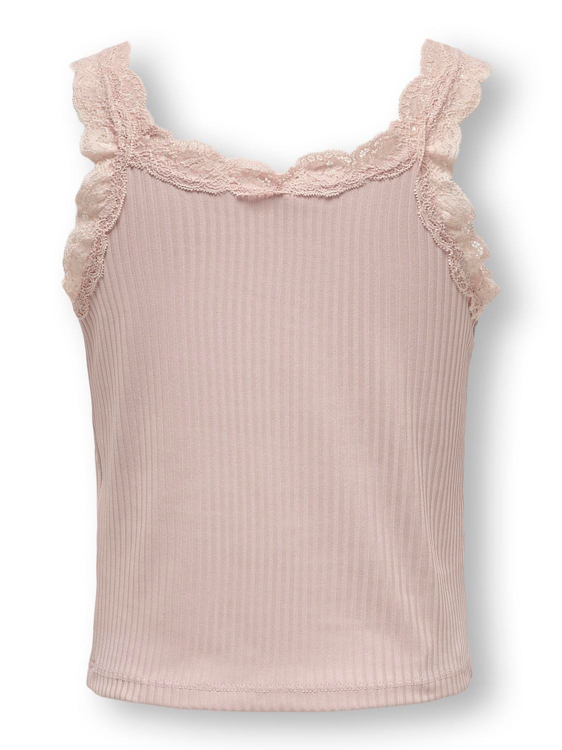 ONLY Lace detail Top -Adobe Rose - 15240741