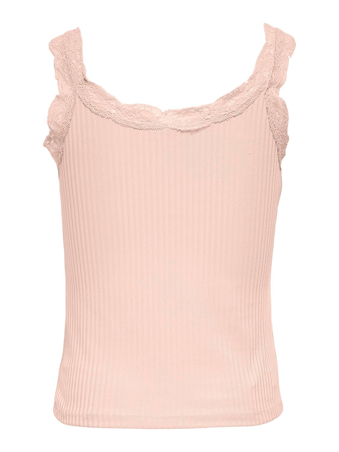 ONLY Regular Fit Round Neck Tank-Top -Soft Pink - 15240741
