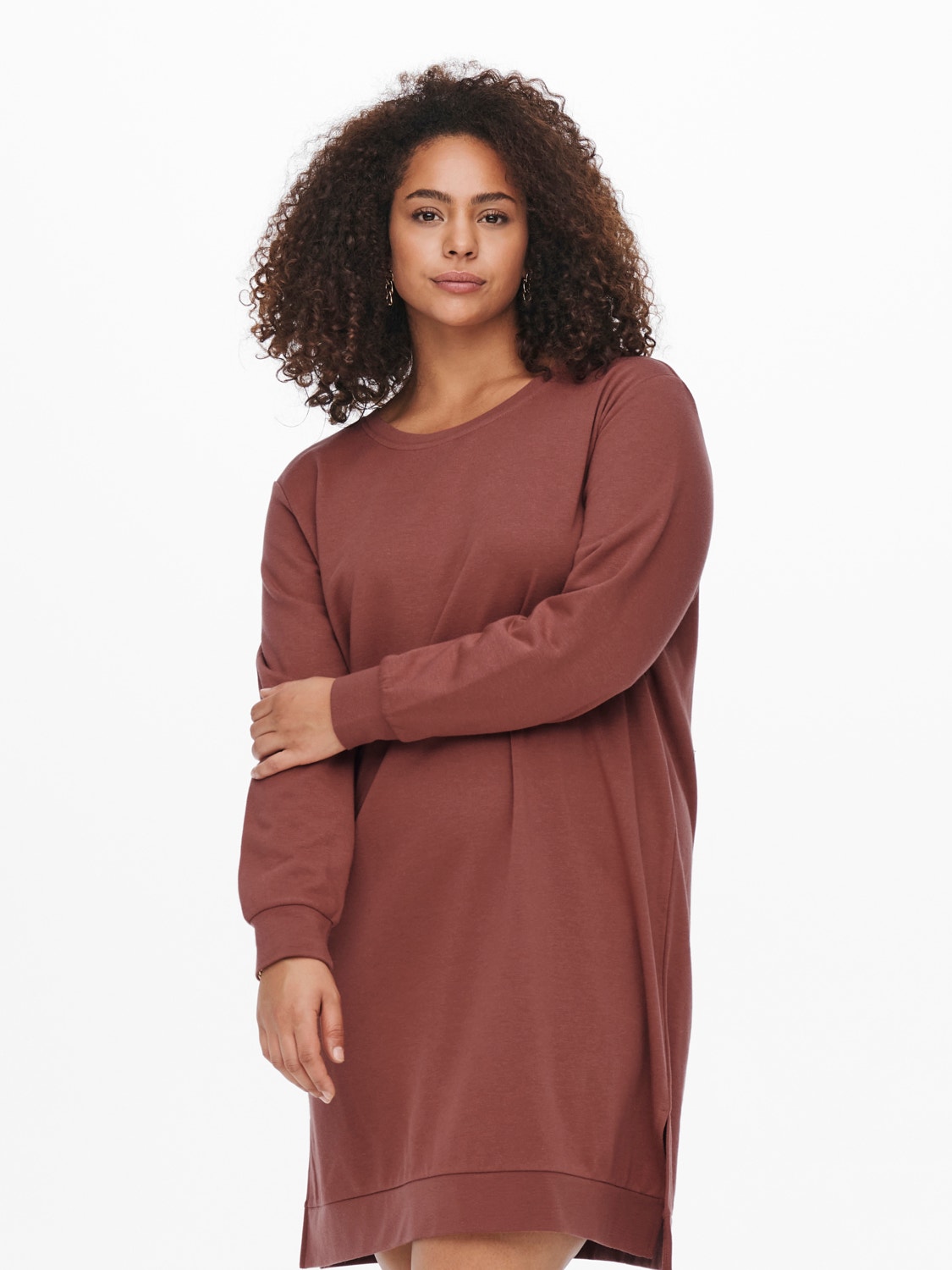 ONLY Voluptueuse sweat Robe -Apple Butter - 15241143