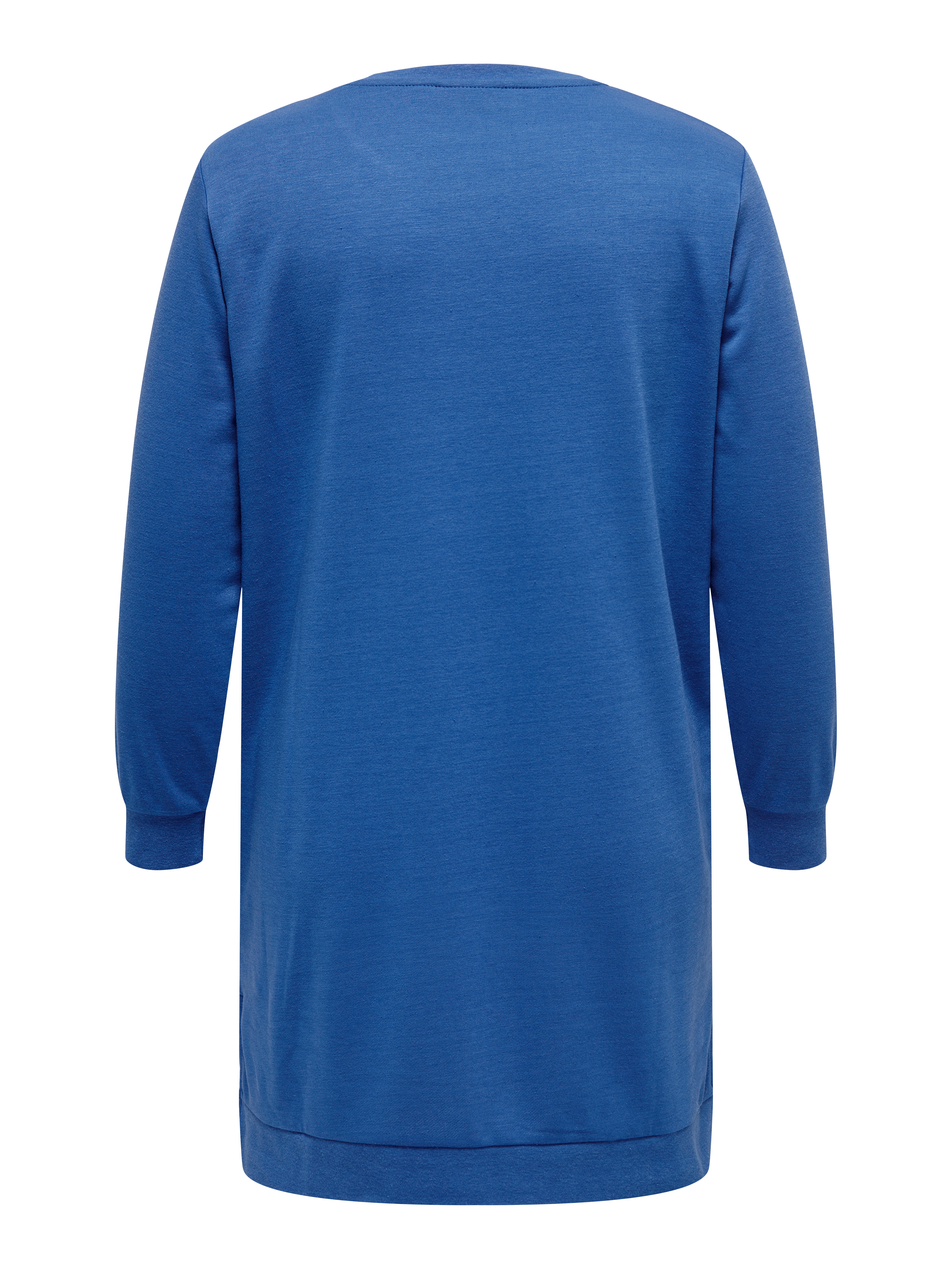 Robe Femme FUTURO FASHION – Col Carré, Manches Longues – Coupe Empire – Bleu Roi – Taille 46