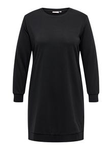 ONLY Oversized fit O-hals Lange jurk -Black - 15241143