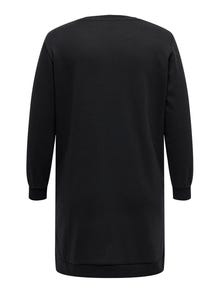 ONLY Curvy sweat Dress -Black - 15241143