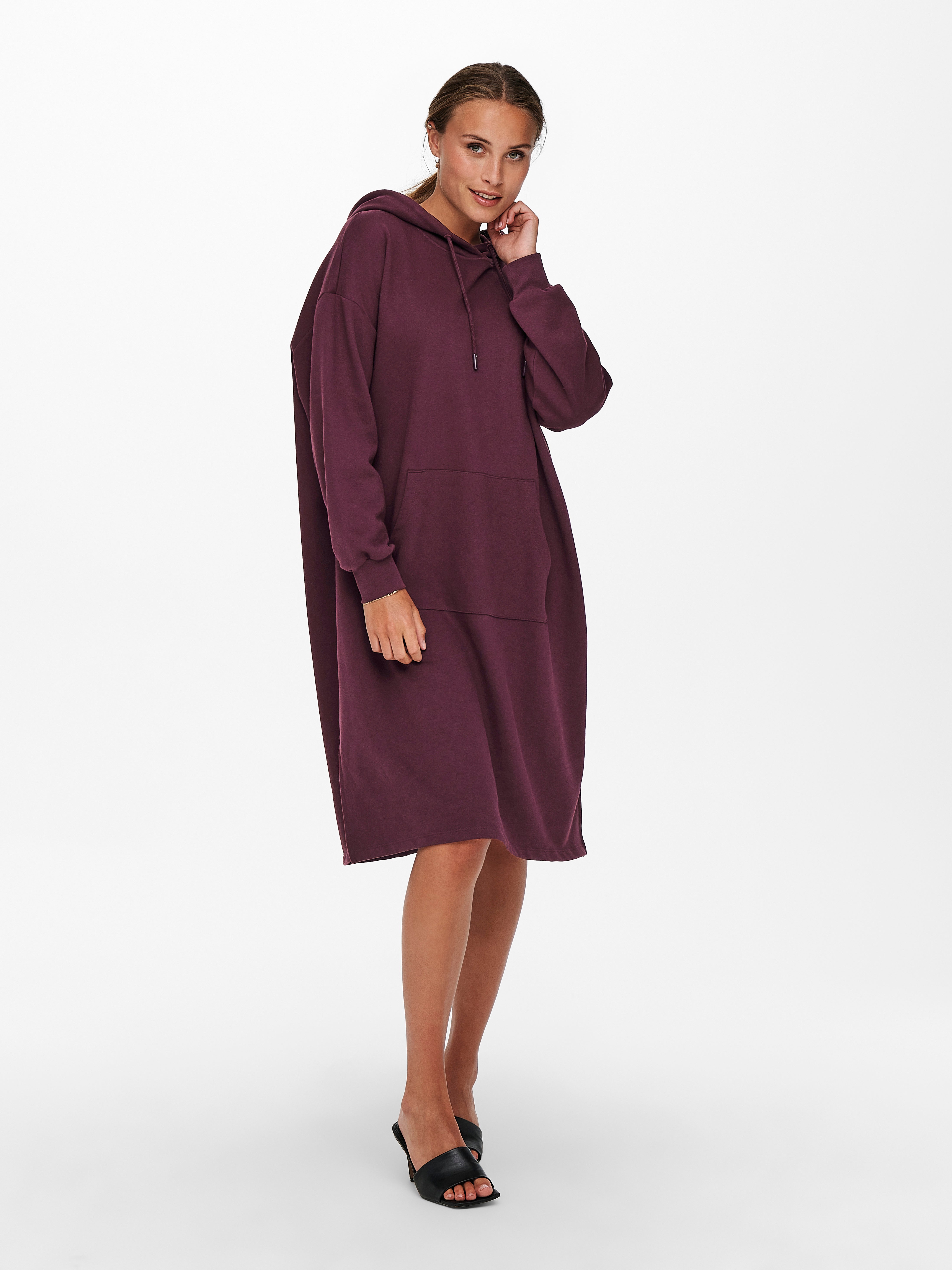 Burgundy store hoodie dress