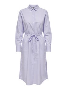 ONLY Enfärgad Skjortklänning -Lavender - 15241348