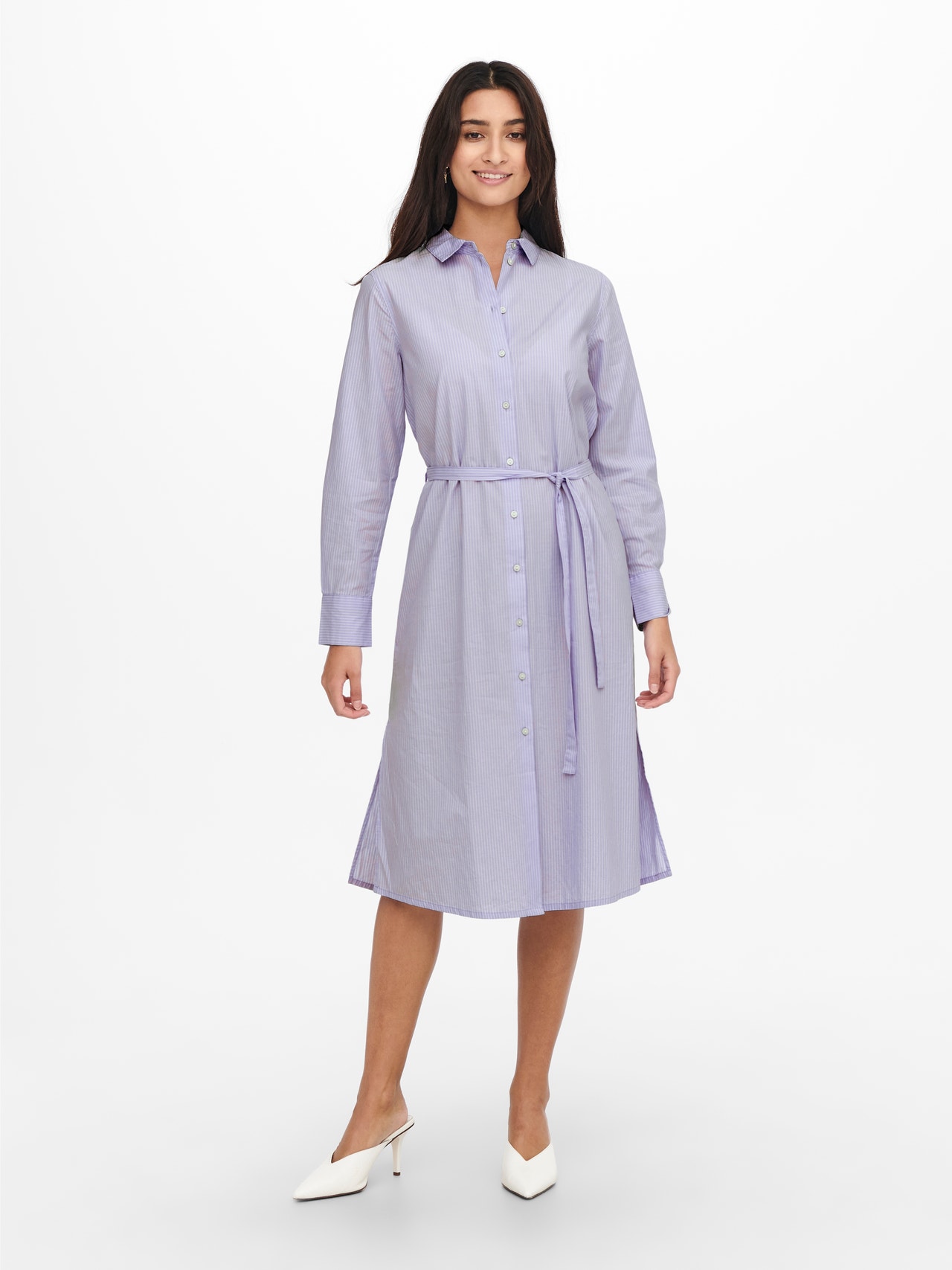 ONLY Robe longue Loose Fit Col chemise -Lavender - 15241348