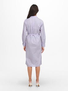 ONLY Locker geschnitten Hemdkragen Langes Kleid -Lavender - 15241348
