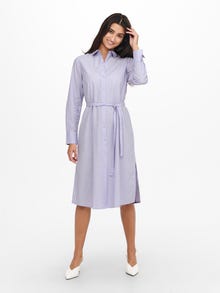 ONLY Loose fit Overhemd kraag Lange jurk -Lavender - 15241348