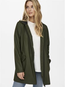 ONLY Hood Coat -Forest Night - 15241365