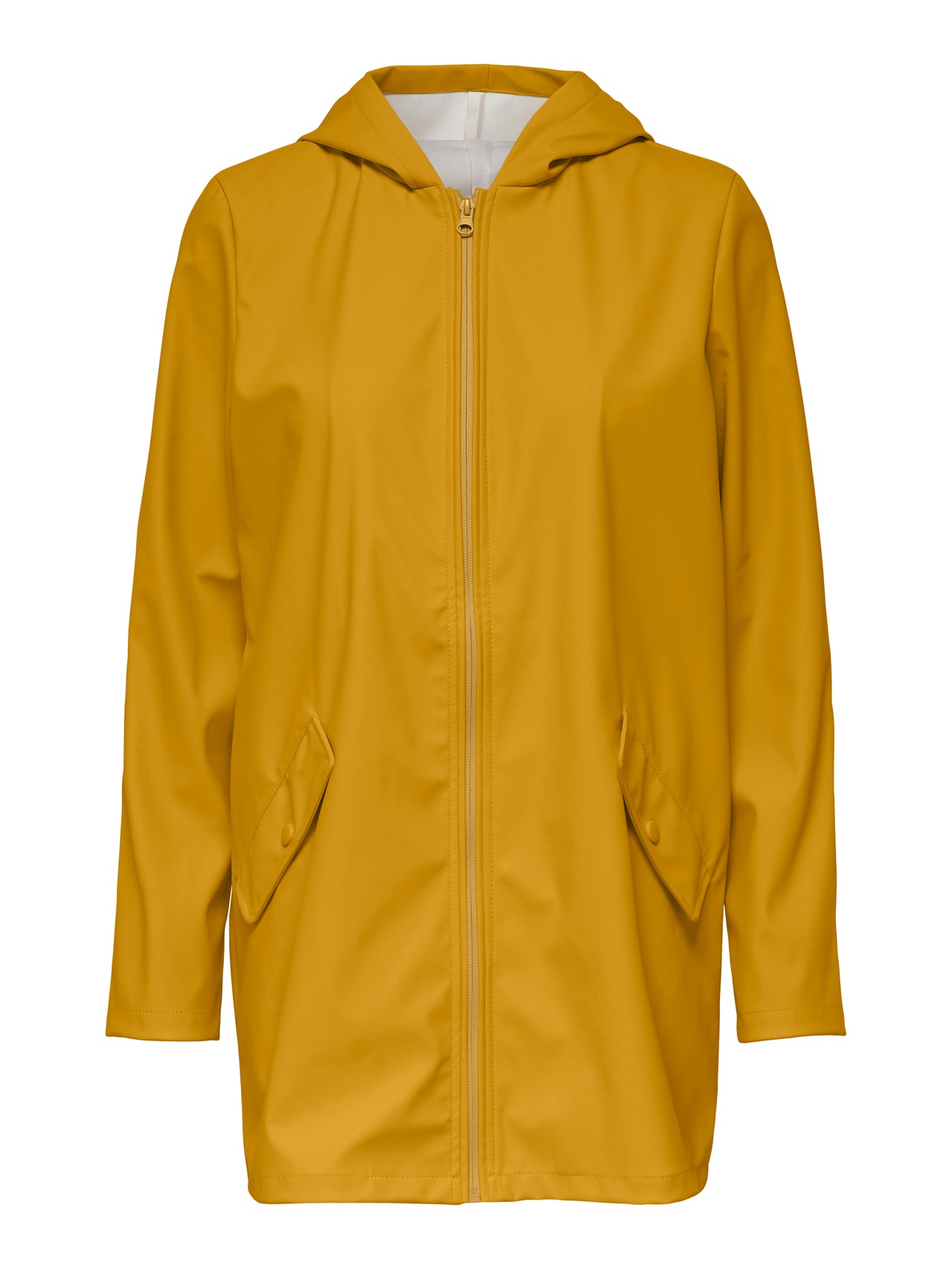 ONLY Hooded Rain jacket -Golden Yellow - 15241365