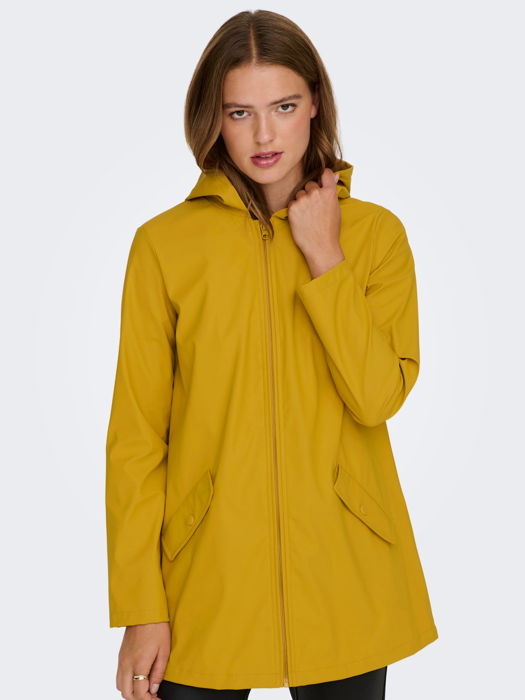 Kapuzen Regenjacke Mittleres Orange ONLY®